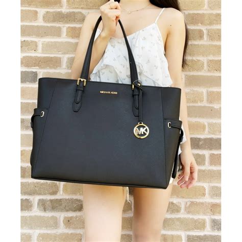 michael kors large black jet set tote|mk jet set tote luggage.